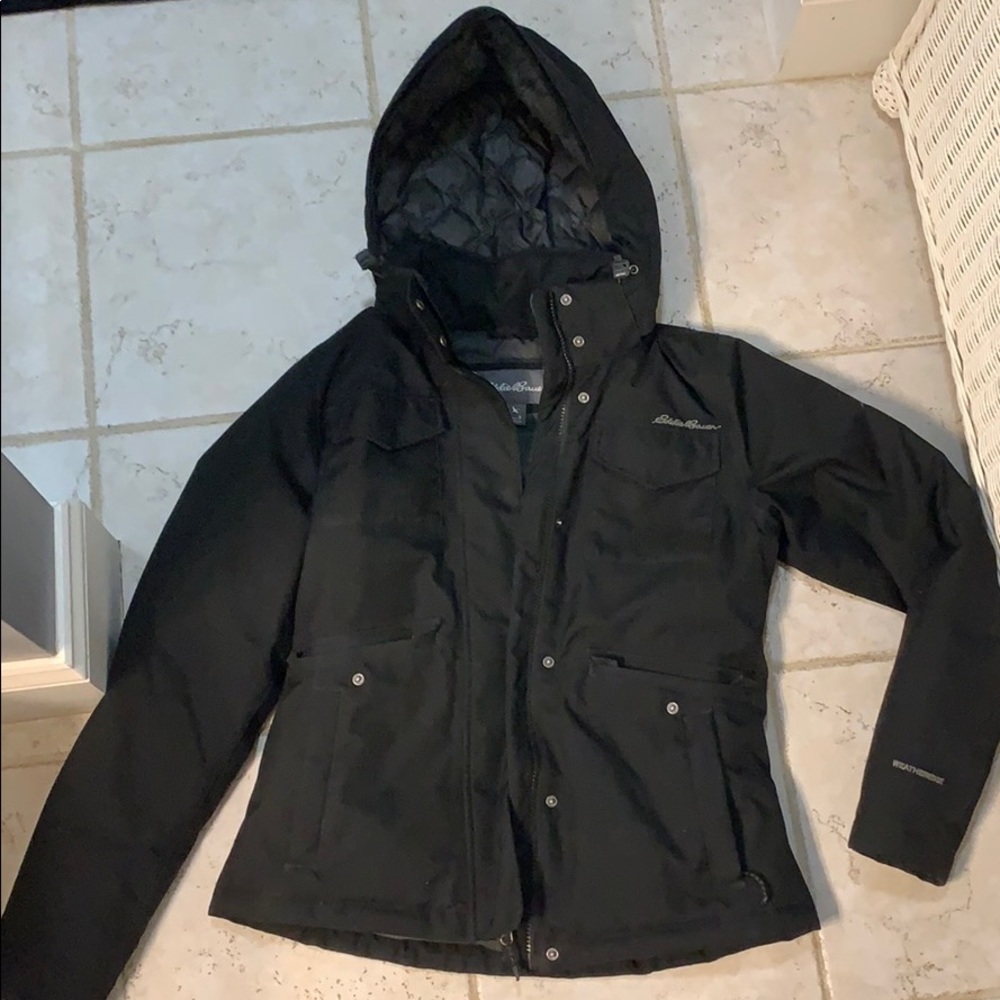 Eddie Bauer-Black down winter jacket